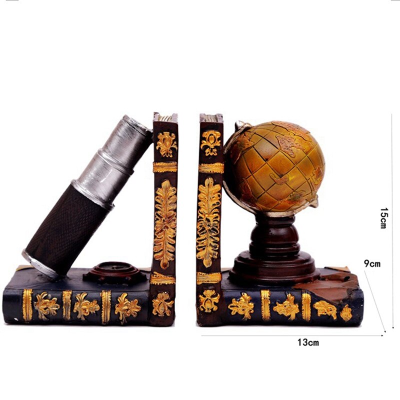 Retro Globe Boekensteunen Door Boekenplank Ambachtelijke Decoraties Kantoor Boek Stand Ornamenten