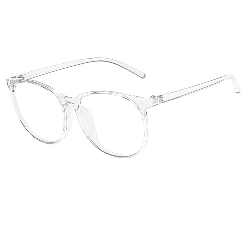 Oversize Stralingsbescherming Anti Blauw Licht Computer Bril Vrouwen Transparante Bril Mode Trend Ronde Brillen Frame: C2Transparent