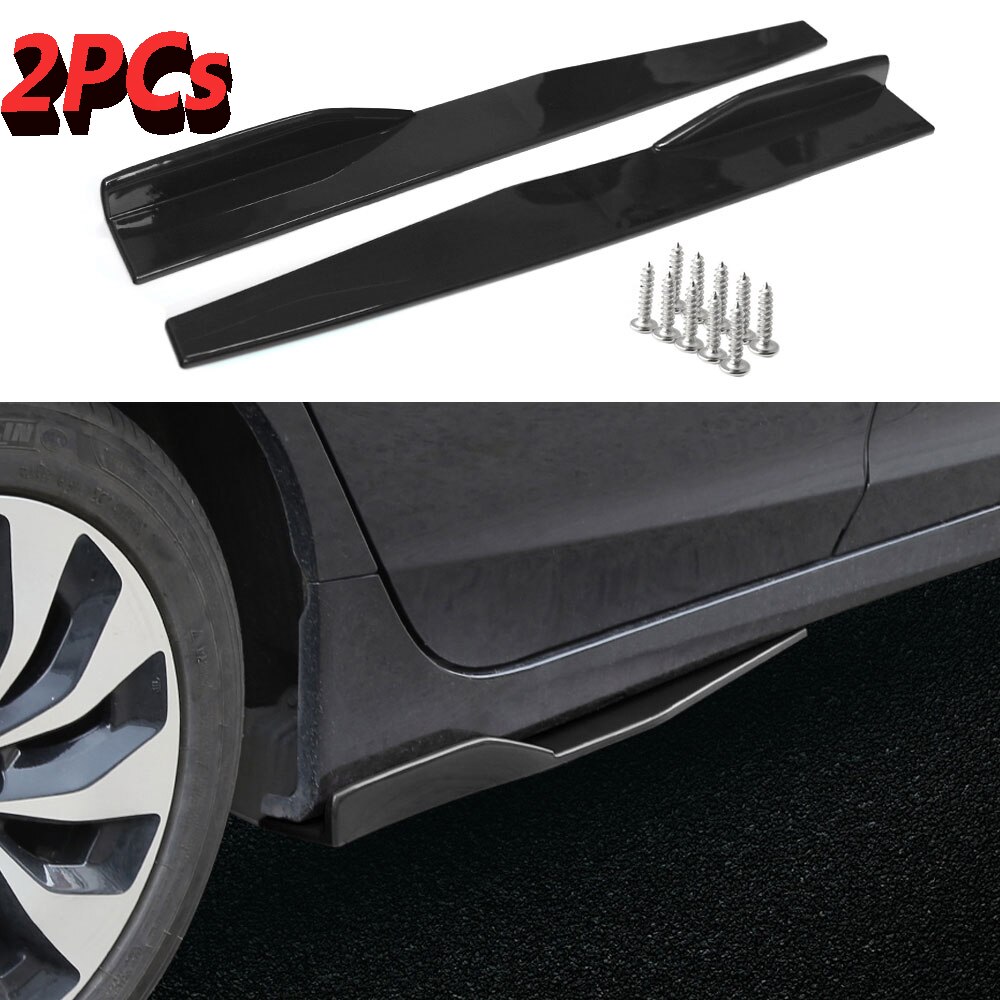 74.5cm saia lateral universal para carro, divisor de balanço asas de difusor profissional modificado lâmina arredondada acessórios para carro: 2 pairs