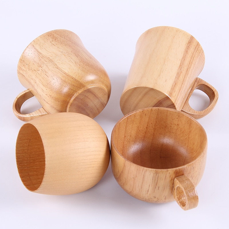 Azufaifo-jarras de madera Natural estilo japonés para desayuno, Taza de leche de cerveza, té y café verdes, taza de madera, botella de agua, artículos para el hogar