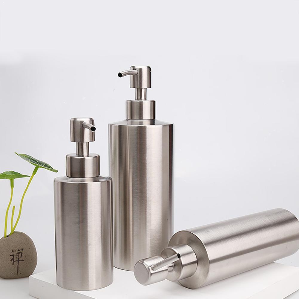 Stainless Steel Soap Dispenser Kitchen Sink Faucet Bottle Container Shampoo Deck Detergent Soap Bathroom Box Mounted
