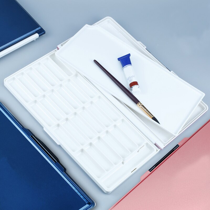 Aquarel Hydraterende Kleur Doos Professionele Schilderen Creatie 7X2MM24 Raster Multifunctionele Draagbare Vouwen Kleur Doos