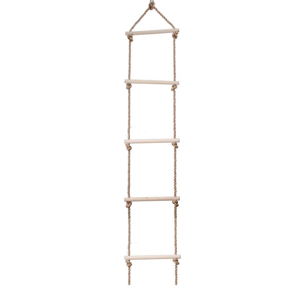 Bambini ragazzo scaletta da arrampicata giocattoli per il Fitness pioli in legno scala in corda bambini arrampicata Indoor Outdoor Garden bambini Sport corda altalena