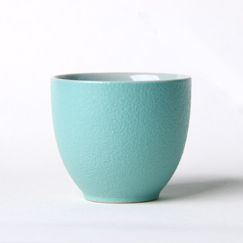 Ceramic Porcelain Tea Cup Teaware Kung Fu Tea Set Teacup Japanese Kiln Changed Tea Cup Set Tea Set Cup Kungfu Tea Set: Plum Cyan