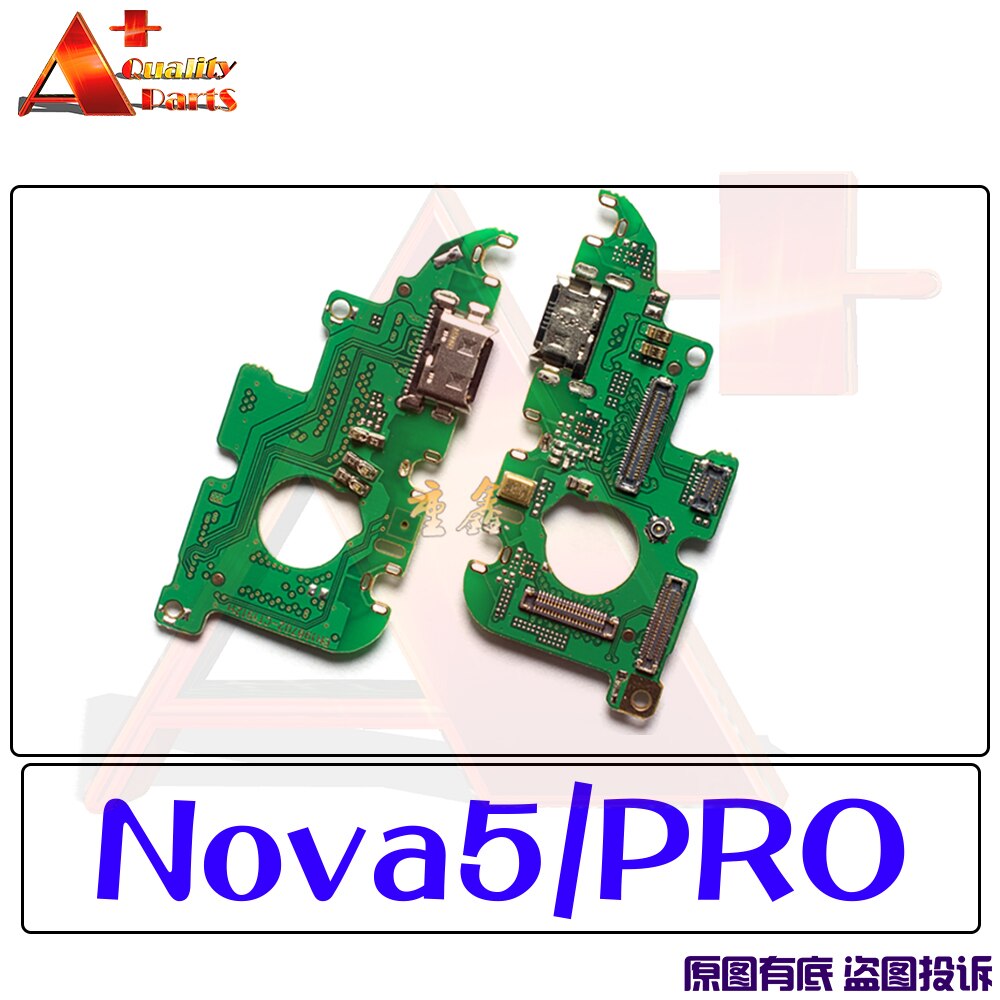 Ladeportstik flex calbe med mikrofonmikrofon til huawei nova 5t smart young lite  + 2 2i lite 2s 3 3i 4 5 5i pro: Nova 5 og pro