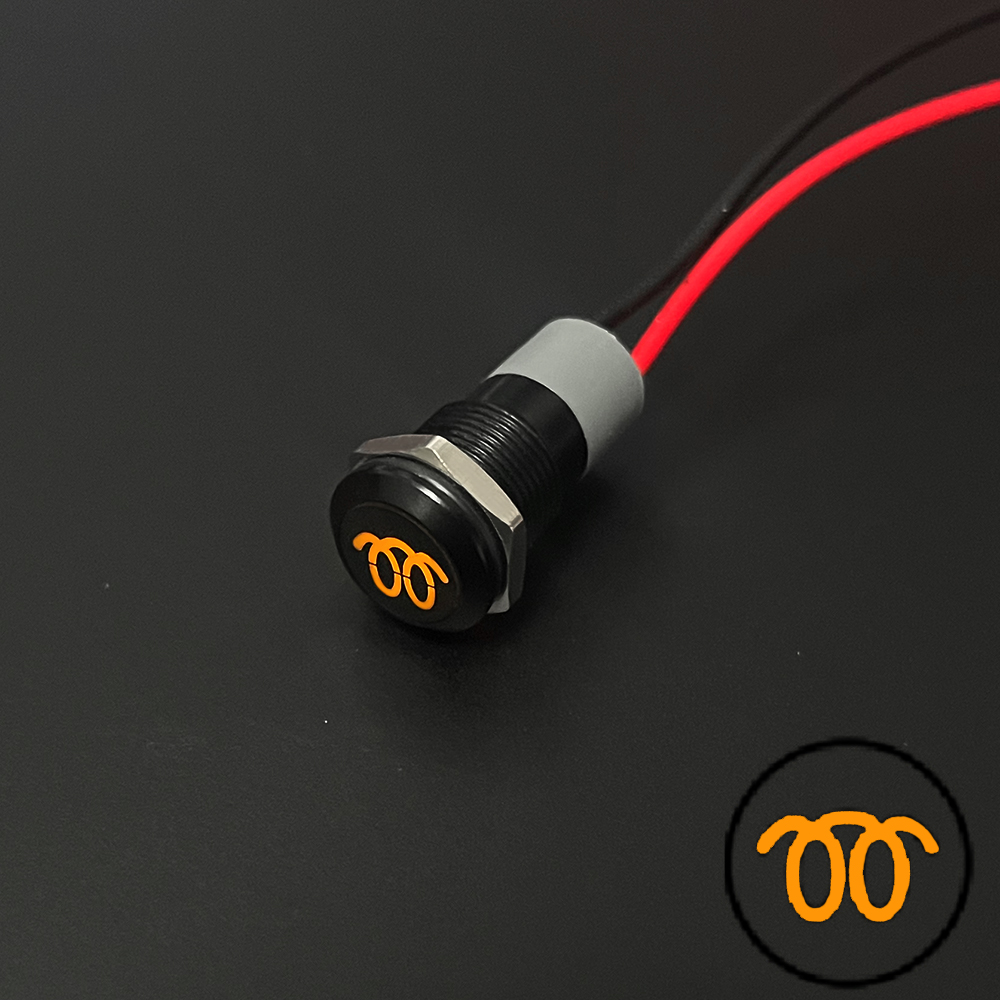 8/12/14MM Black Housing Metal Indicator Light Waterproof Car LED Pilot Signal Lamp Panel Dashboard Warning 12V 24V Customization: 3XL / green