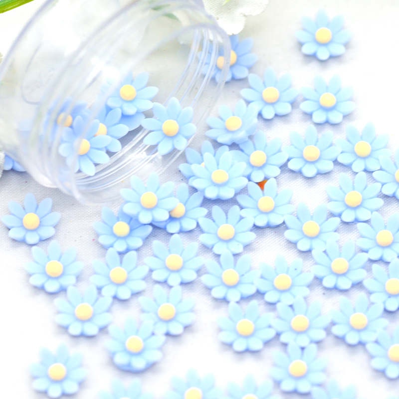 8mm søde harpiks bittesmå flatback blomster | diy håndværk blomster miniaturer | party dekoration blomster | neglekunst dekoration blomster