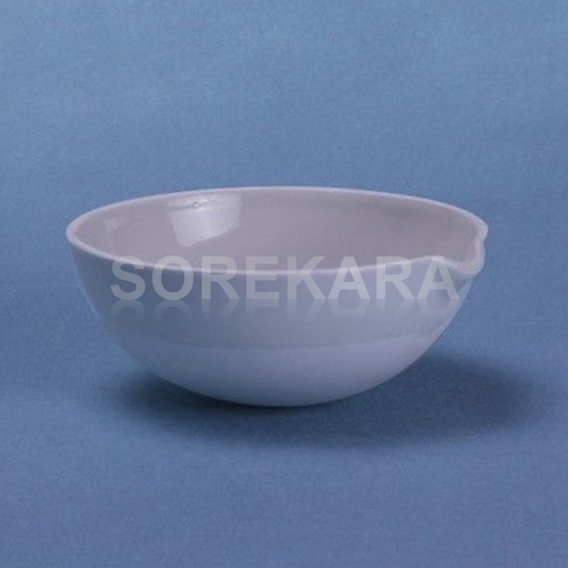 100ml Ceramic Evaporating Dish Round Bottom with Spout Pottery Porcelain Laboratory Chemistry Equipment