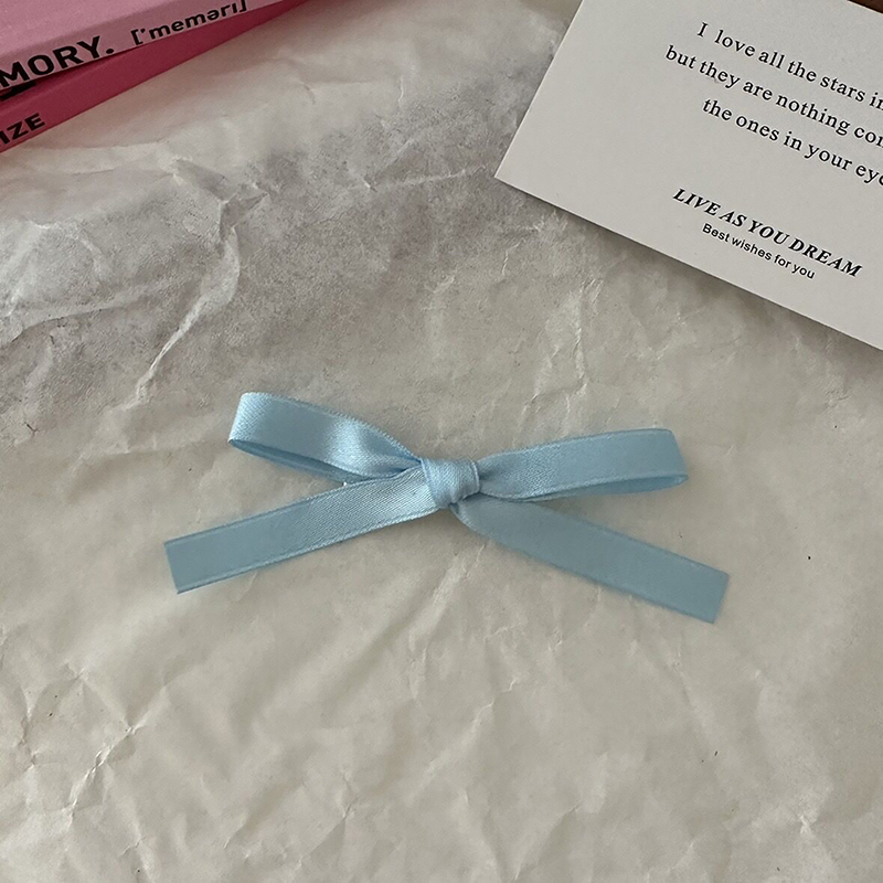 Horquilla con lazo pequeño para niña, Mini lazos para el pelo, accesorios para el cabello para niña: Champán