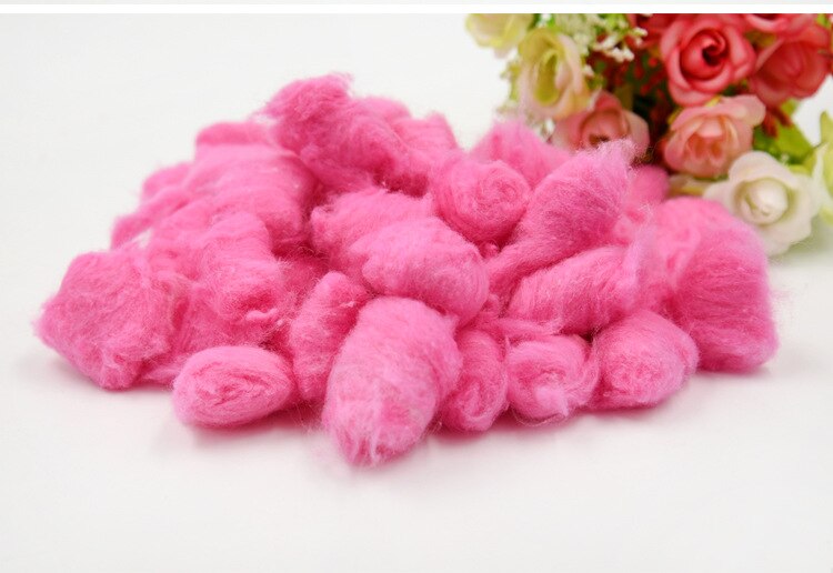 100 Stks/zak Kleurrijke Winter Warm Houden Katoen Bal Leuke Cage Huis Filler Supply Hamster Rat Muis Kleine Dieren Levert: Roze