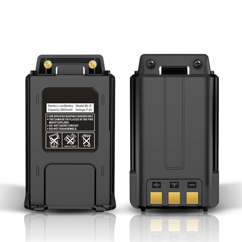 Baofeng UV 5R Battery Type-C Charger Thicker 3800mAh BL-5 For Walkie Talkie Radio UV-5RC UV-5RE BF-F8 BF-F8HP GT-5R BF-F9 UV-5X3