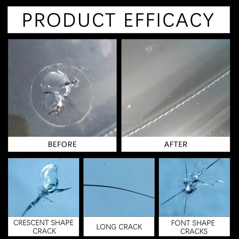 Glass Repair Fluid Automotive Chipped Window Repair Kit Automotive Windscreen Tool Car Care Kit Glass Repair Fluid For Most