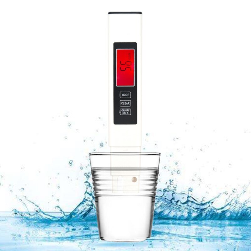 EC Tester Portable LCD display Digital Conductivity Water Measurement Tools EC Meter 40% off: White