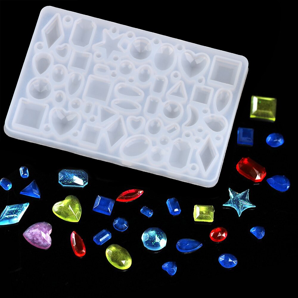 Moldes de fundição de cola epoxy jóias conjunto de ferramentas de fundição de silicone uv moldes de fundição de resina de argila para fazer jóias diy