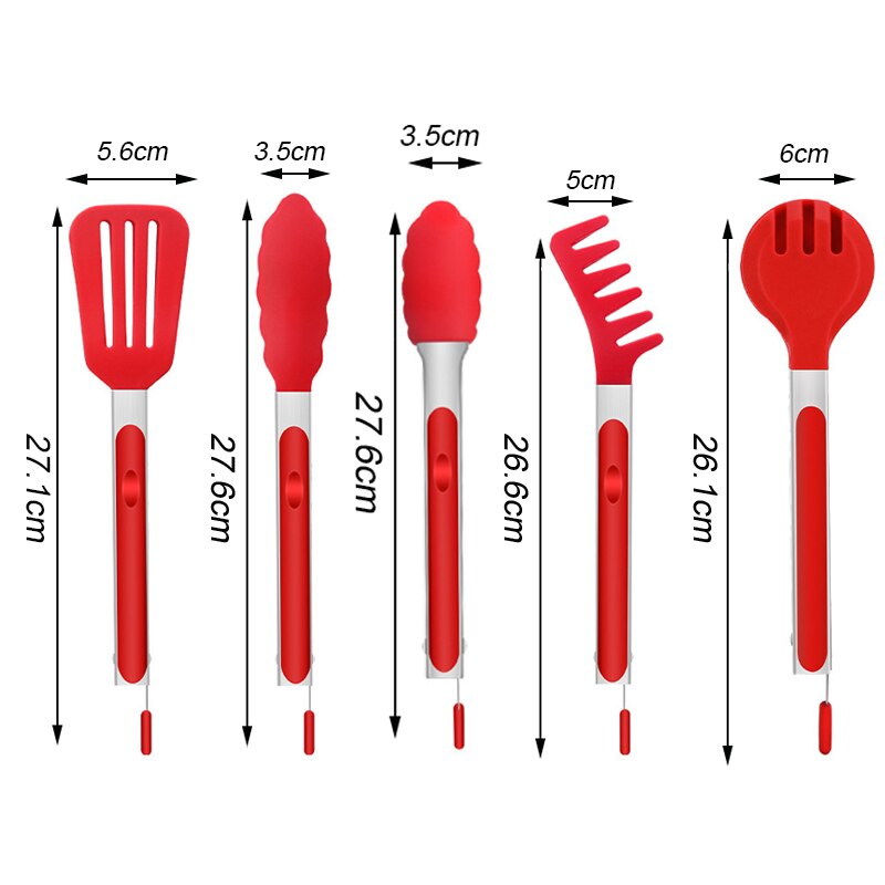 Food Clip Silicone Home Restaurant Buffet Baking Pot Barbecue Fried Steak Spaghetti Stainless Steel Food Clip