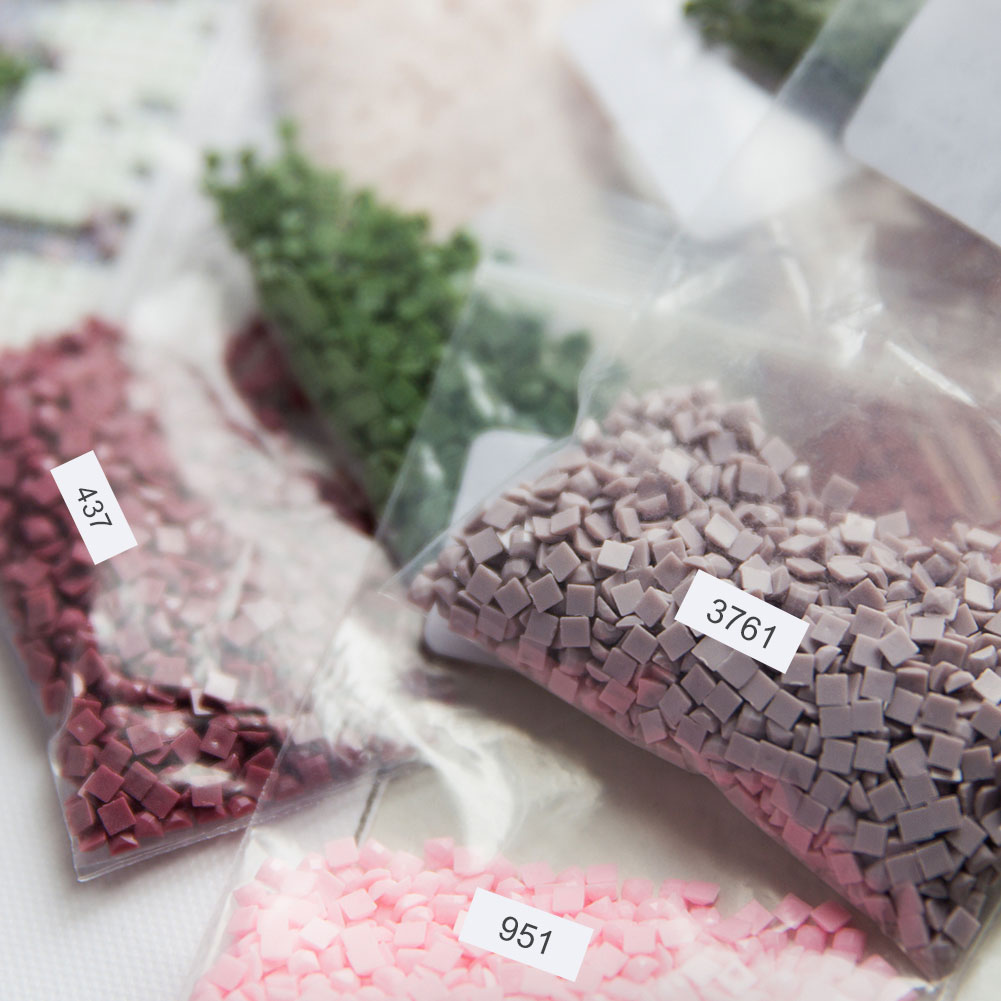 Dmc farver nummer etiket klistermærker til diamantmaling opbevaringsæske mosaikperler