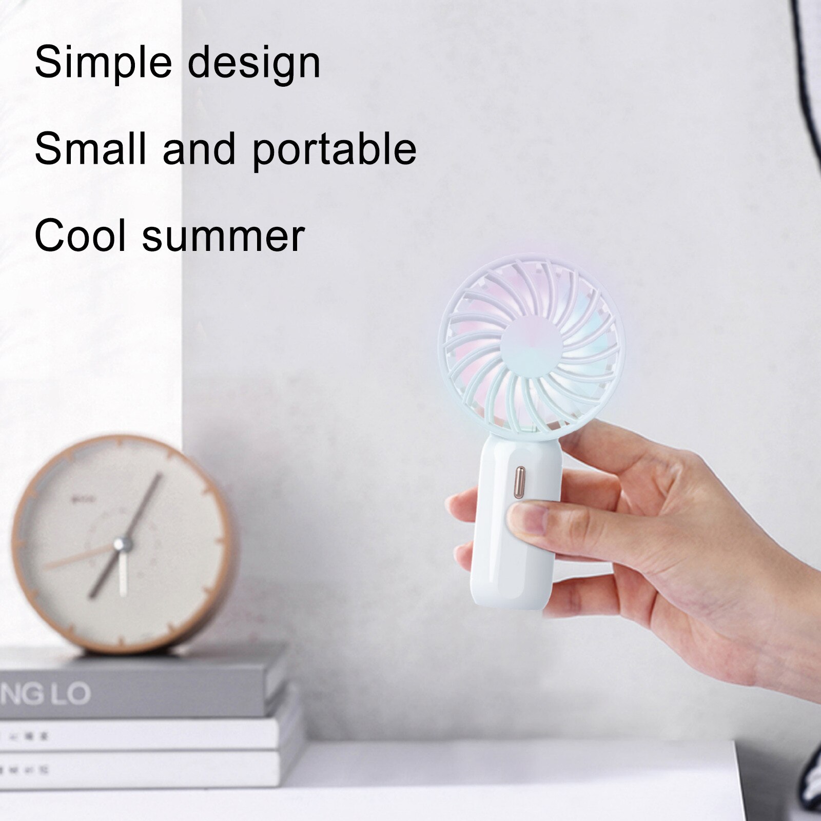 Portable Mini Fan - Rechargeable Battery - USB Powered - Handheld Air Cooler