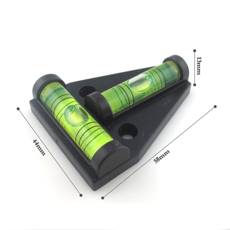 Instrumento de medición de nivel de burbuja tipo T Mini, 1 unidad, nivel Triangular, carcasa de burbuja de plástico