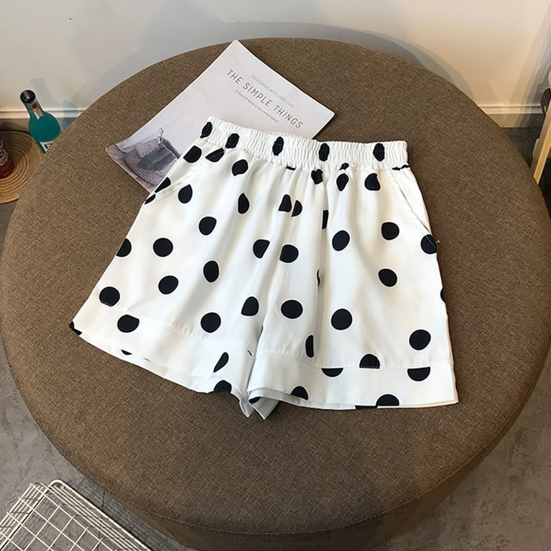 Short taille haute pour fille, jupe décontractée, vêtement de plage, pour bébé, enfants, imprimé de points, printemps été 2022, E70: White / 12