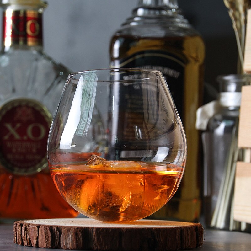 Spherical Shape Whiskey Tumbler Glass Brandy Snifters Shaky Chateau Whisky Cognac Cup Bar Sphere Ball Roly-poly Wine Glasses