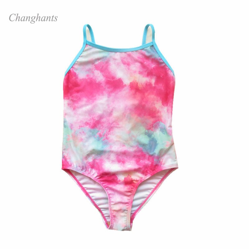 Kids Sling Swimsuit Girls One Piece Swimwear 4-14 Y Children Pink Bathing Suit Teen Swimming Pool Sandy Beachwear: 10