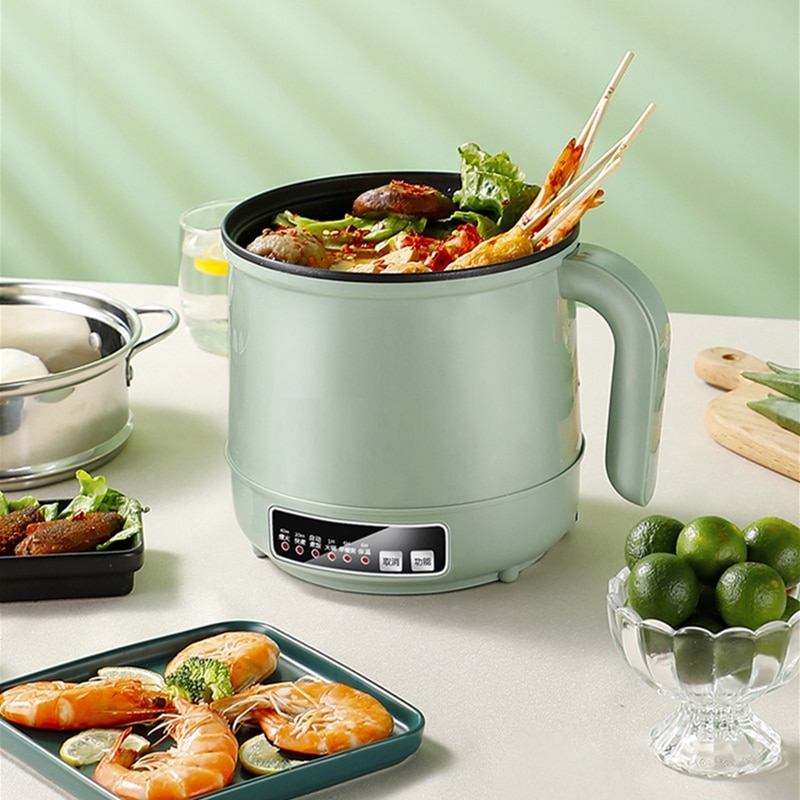 Household MultiCooker Electric Skillet Stainless Steel Rice Cooker Hotpot Noodles Soup Pot Eggs Food Steamer Heating Pan