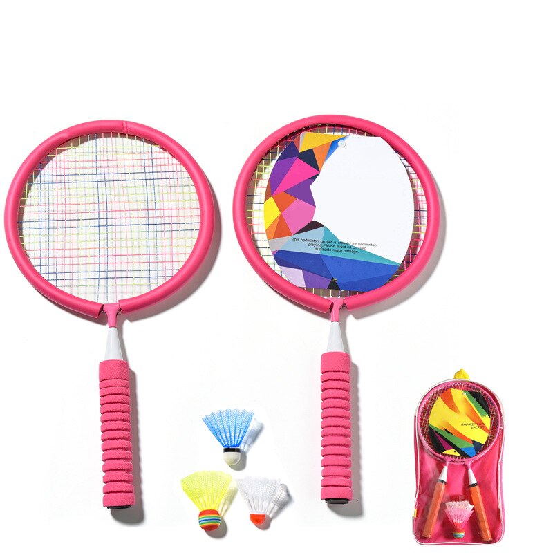 1 set Children Round Head Badminton Racket Ball Set Outdoor Beginner Mini Shuttlecocks Kits