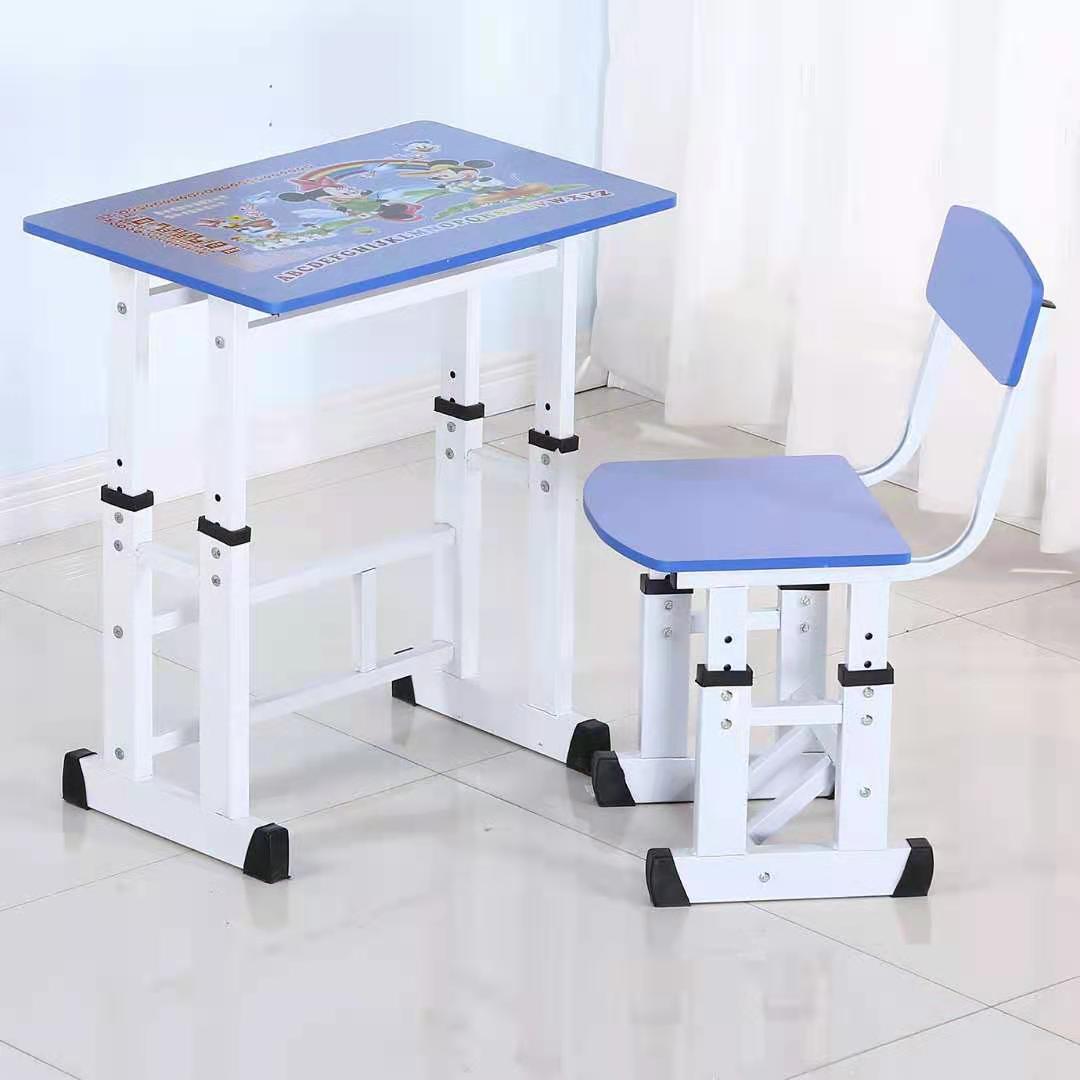 Desk children's learning and writing desk primary school students' bookcase desk bookshelf chair combination set can be lifted: Default Title