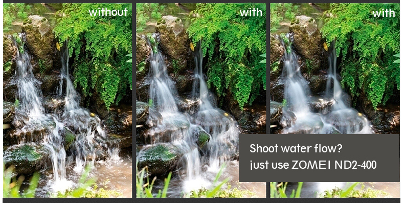 ZOMEI Glass Schlank ND2-400 Neutral Density Fader Variable ND filter Einstellbare 49/52/55/58/62 /67/72/77/82mm