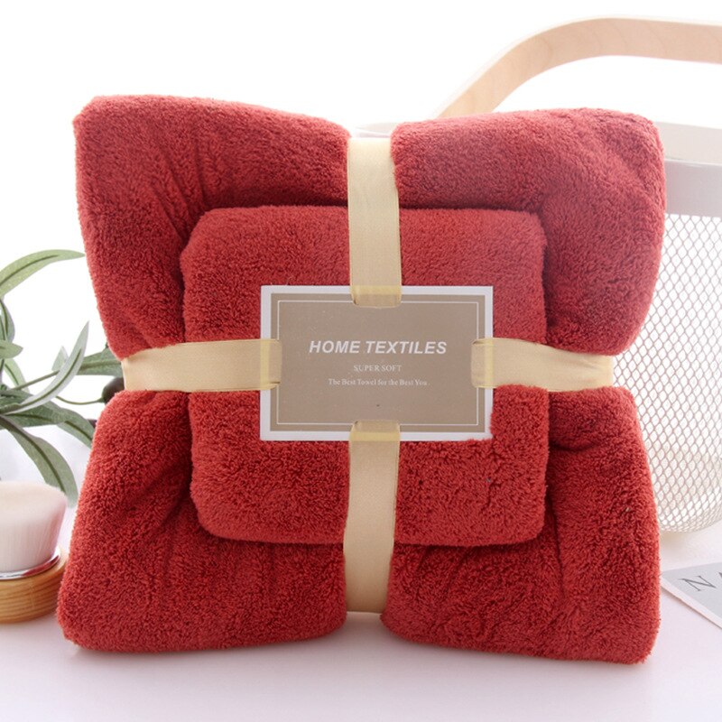 Bath Towels Microfiber Fabric Skin Comfortable Bath Towel And Face Towel Solid Color Quick Drying Super Absorbent Towel Set: 3
