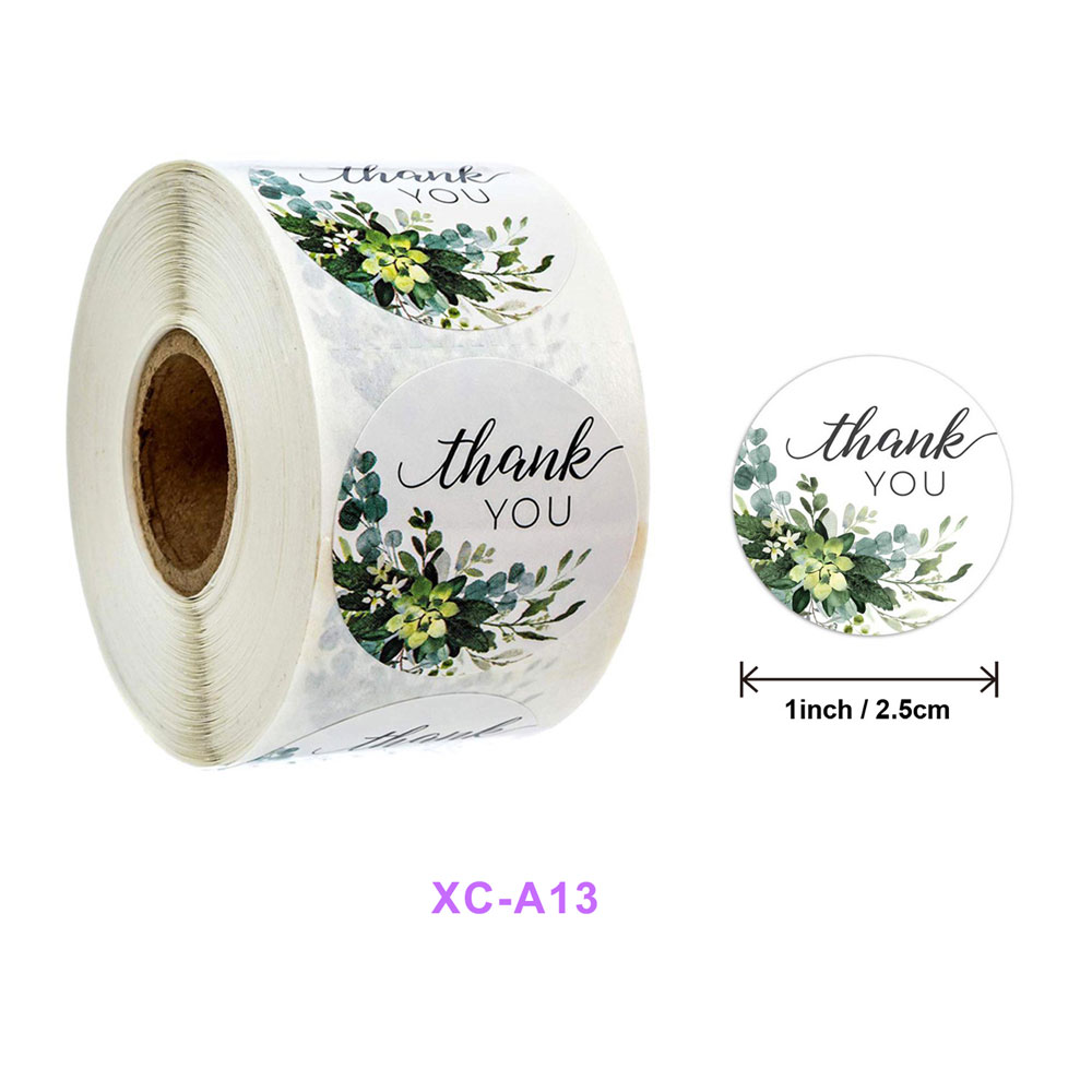 500pcs Order Sealing Sticker Labels With Thank You Love For Hand Make Business Take Out Food Xmas Year Decoration