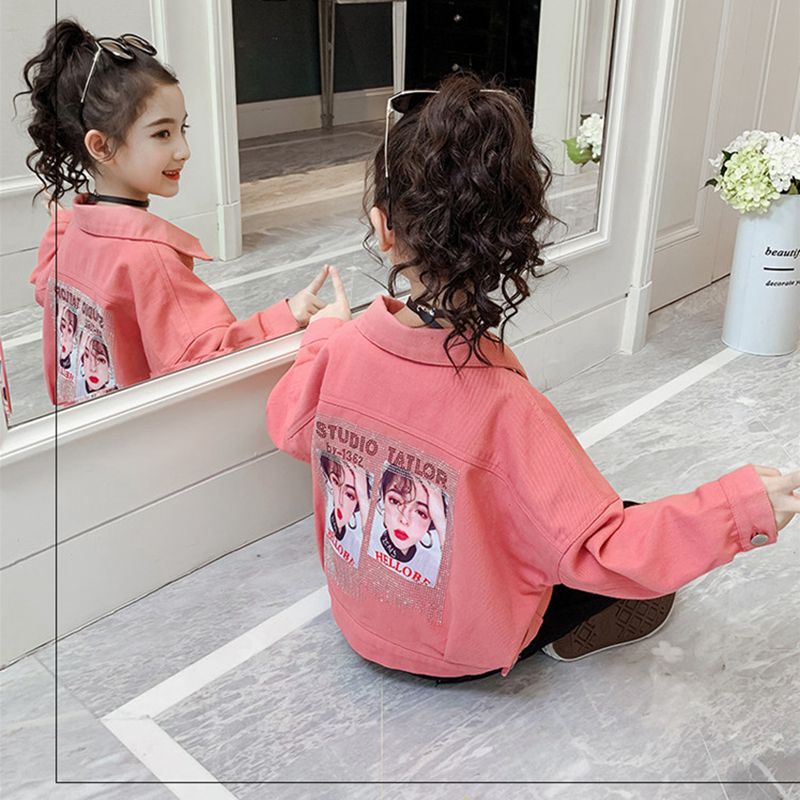 Abrigo vaquero para chicas chaqueta para niños, bonito , ropa vaquera para niños, ropa de adolescentes, de 8 a 12, TZ484
