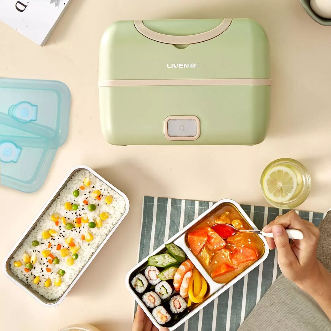 Xiaomi Liren Portable cuisson boîte à déjeuner électrique multifonctionnel enfichable chauffage électrique cuisson grande capacité Double couche