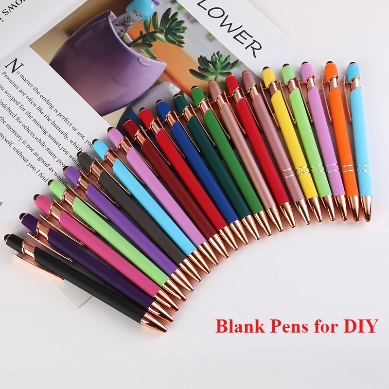 50 Stück leere Metallstifte, Aluminium-Kugelschreiber, Multifunktionsstift, Geschenkstifte: Licht Grün