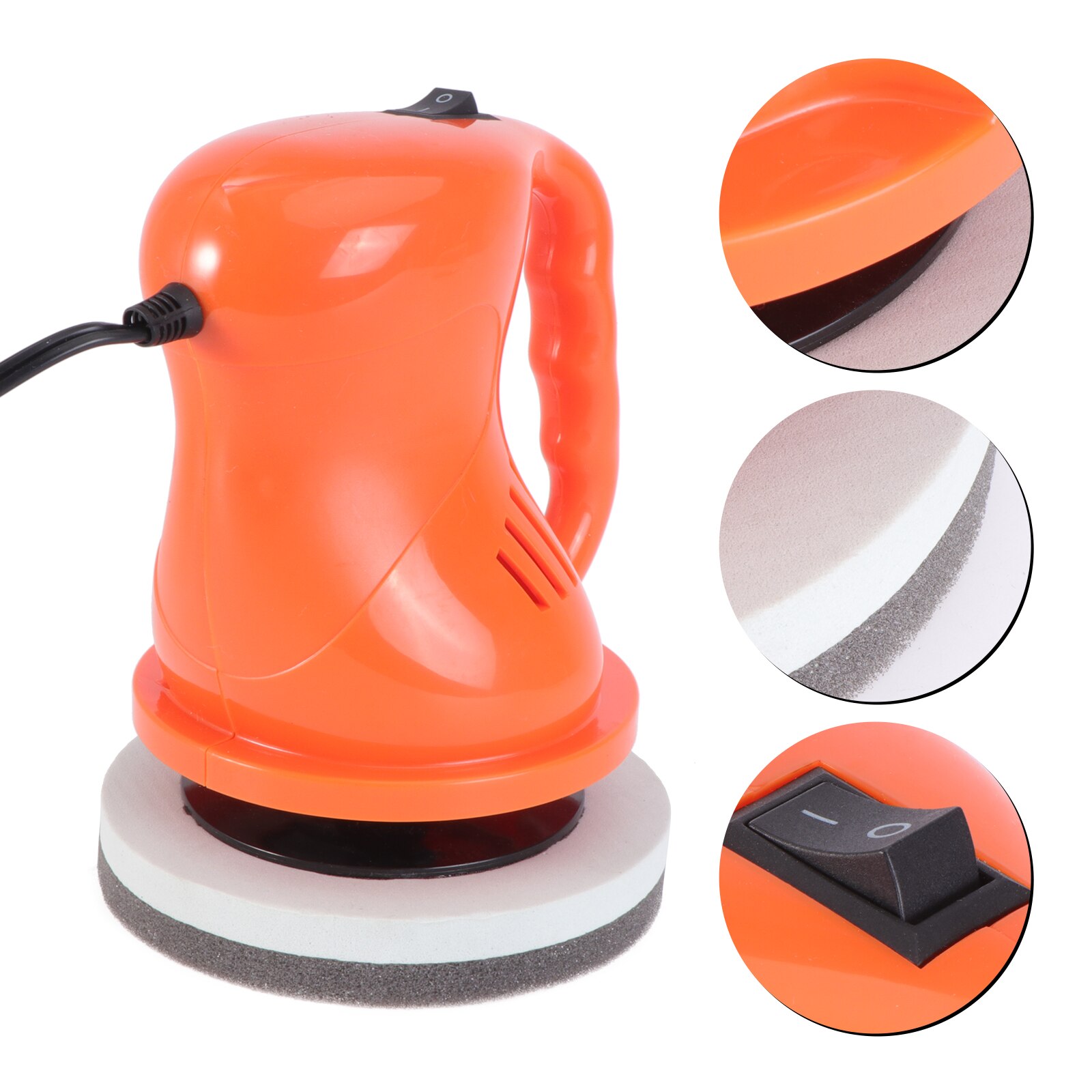 12V Car Polisher Waxer Kit Waxing Polishing Machine for Car Vehicle (Orange)