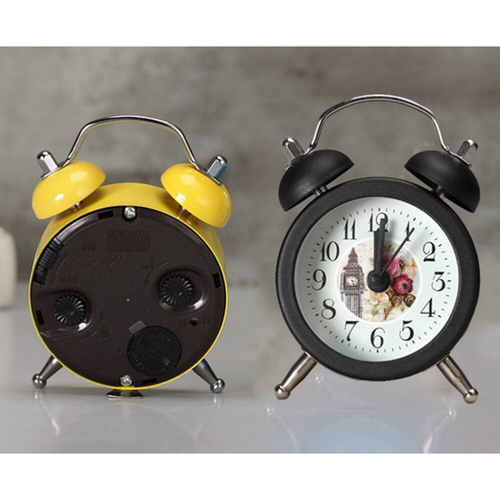 Alarm Clock Metal Metal Material Small Alarm Clock Garden Fresh Desktop Sleeper Alarm Clock Child