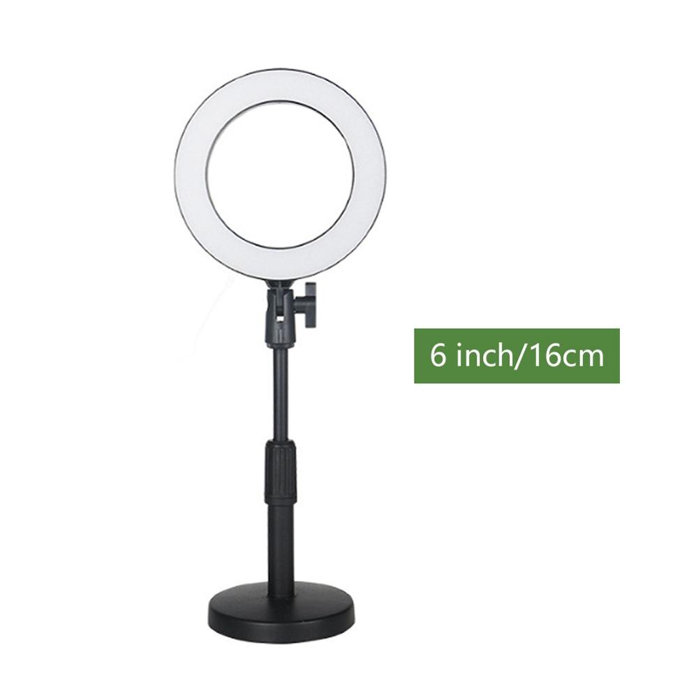 6/10 pollici A LED Selfie Anello di Luce foto per Live/Riprese Video Dimmable youtube con Supporto Da Tavolo 3000-5000K Trucco Luce di Riempimento: 6 inch 16cm