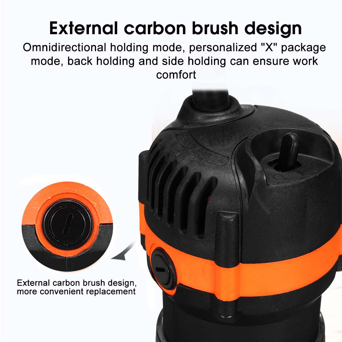 thumbnail image 2 of 800W 30,000 RPM Electric Hand Trimmer/Palm Router - Laminate Wood Working Tool (110V, Green) 2 of 6
