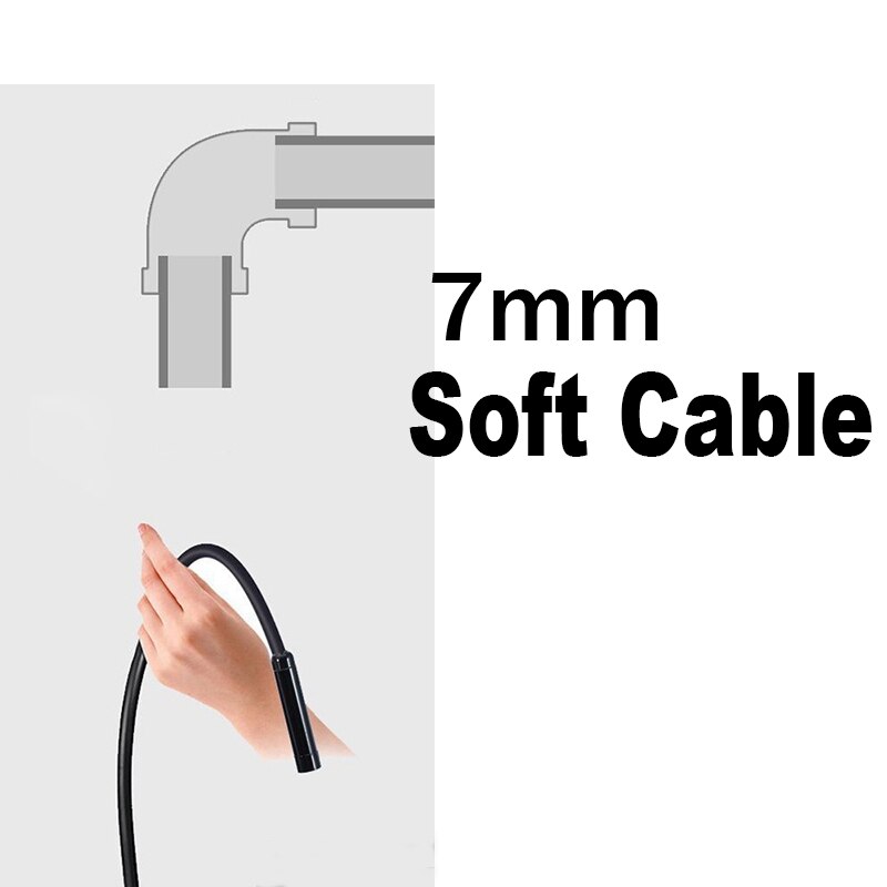 Type-c Android USB Endoscoop Camera 7.0mm Harde Kabel PC Android Telefoon Endoscoop Pijp Type C Endoscoop Inspectie mini Camera: Soft Cable / 3m
