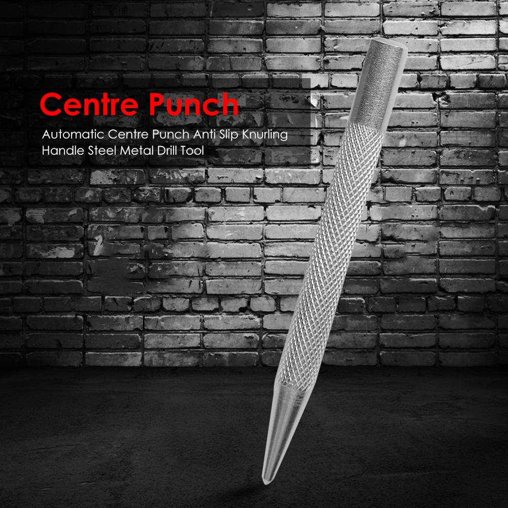 Automatic Centre Punch Anti Slip Knurling Handle High Speed Steel Metal Drill Tool Automatic Centre Punch Dot Punch