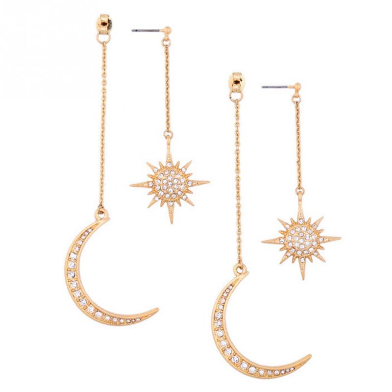 Sun and Moon Celestial Earrings Retro mystical fantasy Earrings