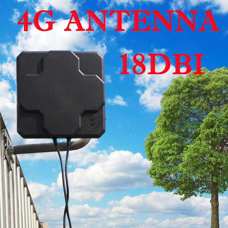 Antena externa direcional aérea do mimo do ganho alto 18dbi 698-2690 mhz 4g do painel exterior masculino da antena n de 4g lte para o roteador sem fio