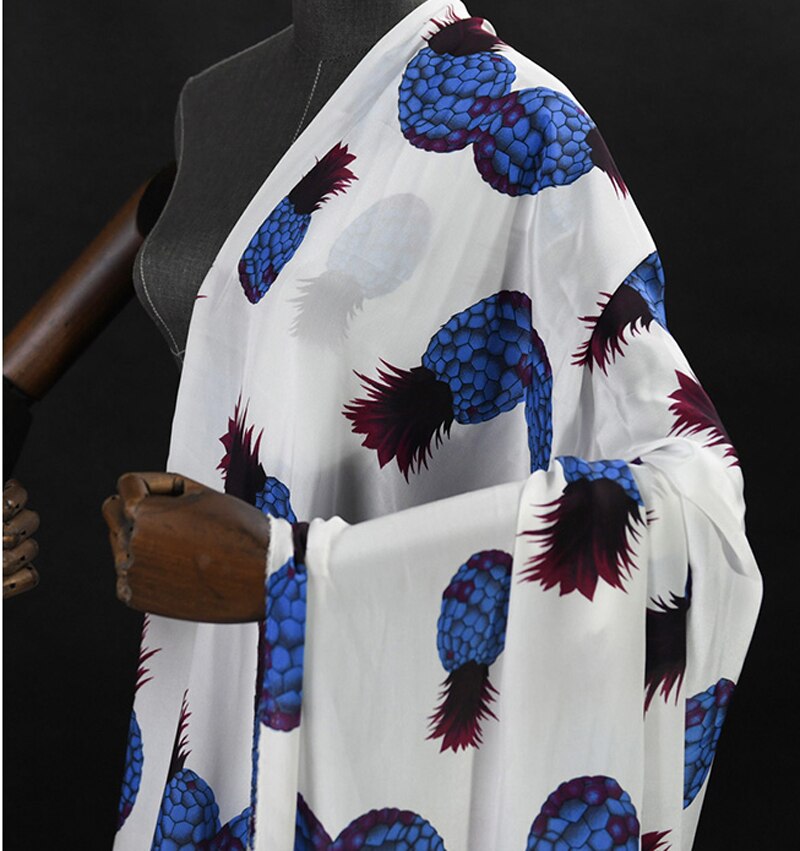 100cm*135cm ananas silke tyg ren natur siden crepe de chine klänning material