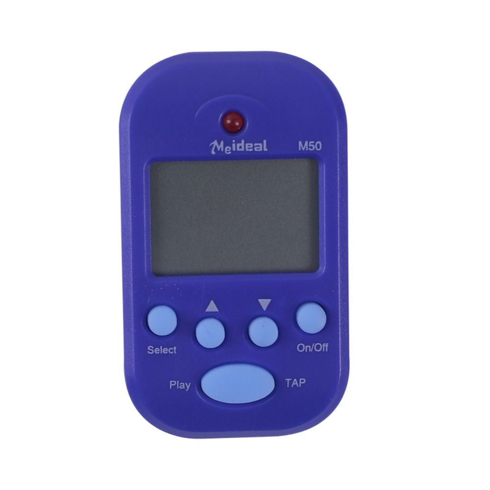 Lcd mini metronom dobbeltkanals clip-on lomme metronom praktisk plast digital beat tempo metronom guitar: Lysegrå