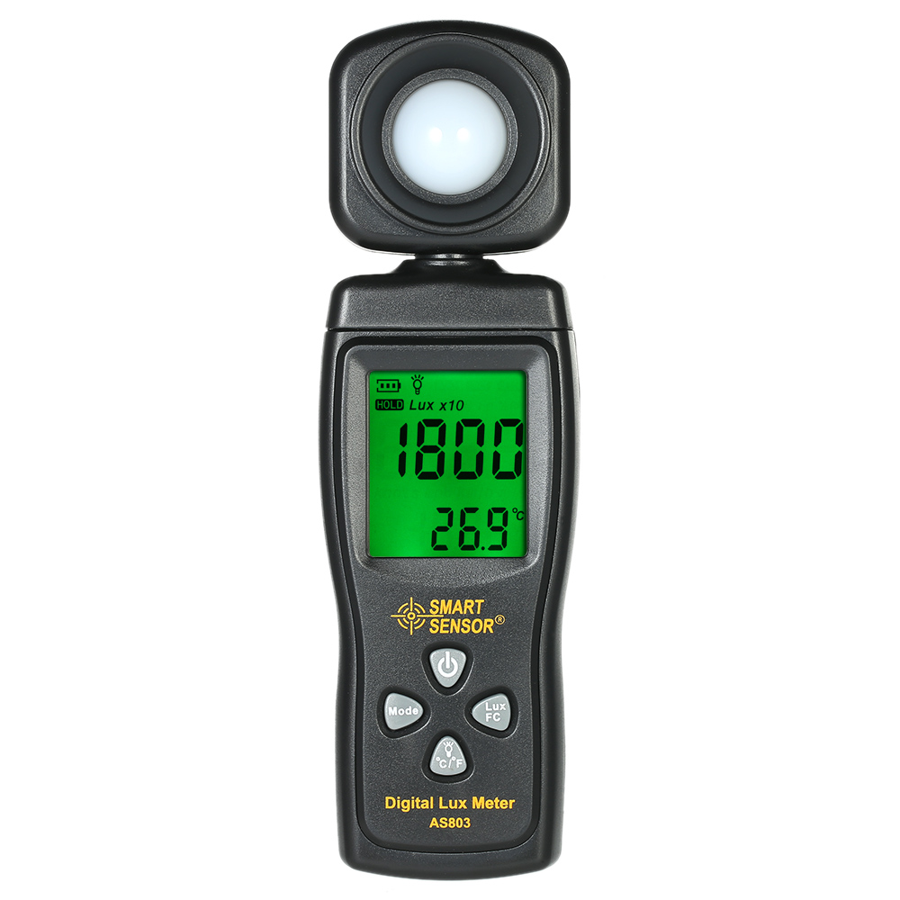SMART SENSOR Mini Digital Lux Meter LCD Display Handheld Illuminometer Luminometer Photometer Luxmeter Light Meter 0-200000 Lux