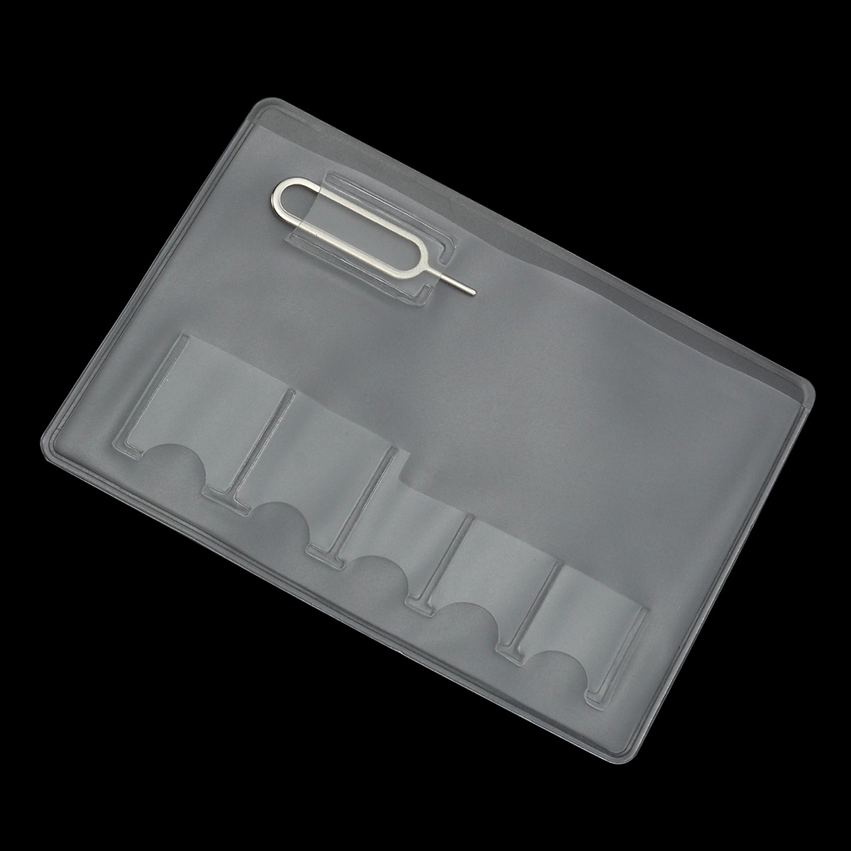 5 Pcs For Sim Memory Card Transparency Universal 6 Sim Card Storage Case Box Bag Easy Carry Clear Protector Portable