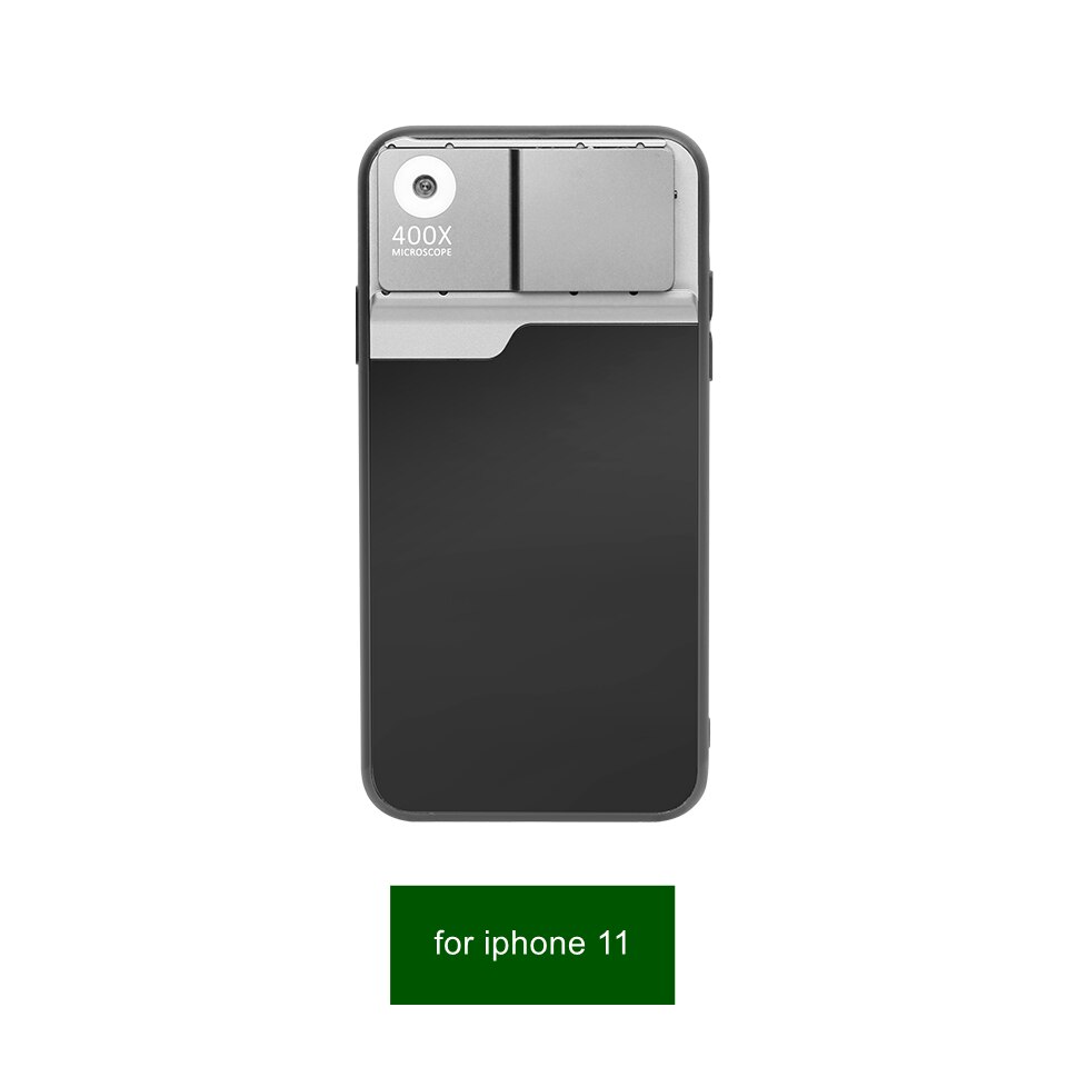 400x mikroskoopin puhelimen linssikotelo iphone 11 pro max androidille 400x vahvistin hd optinen linssi älypuhelimen kameran linssi: Iphone 11: lle