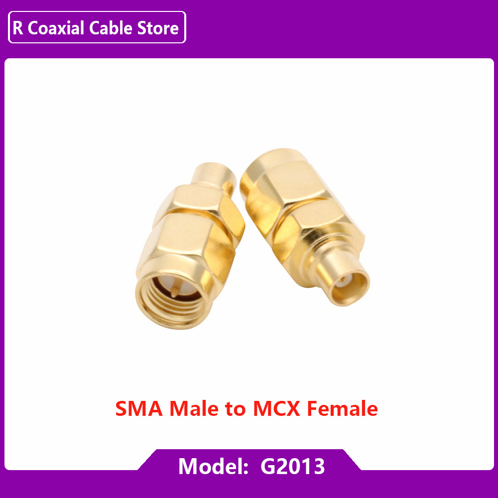 Adaptador macho y hembra SMA macho y hembra, convertidor de conector de barril de tuerca de acoplamiento coaxial RF, MMCX/MCX, 1 ud.: G2013