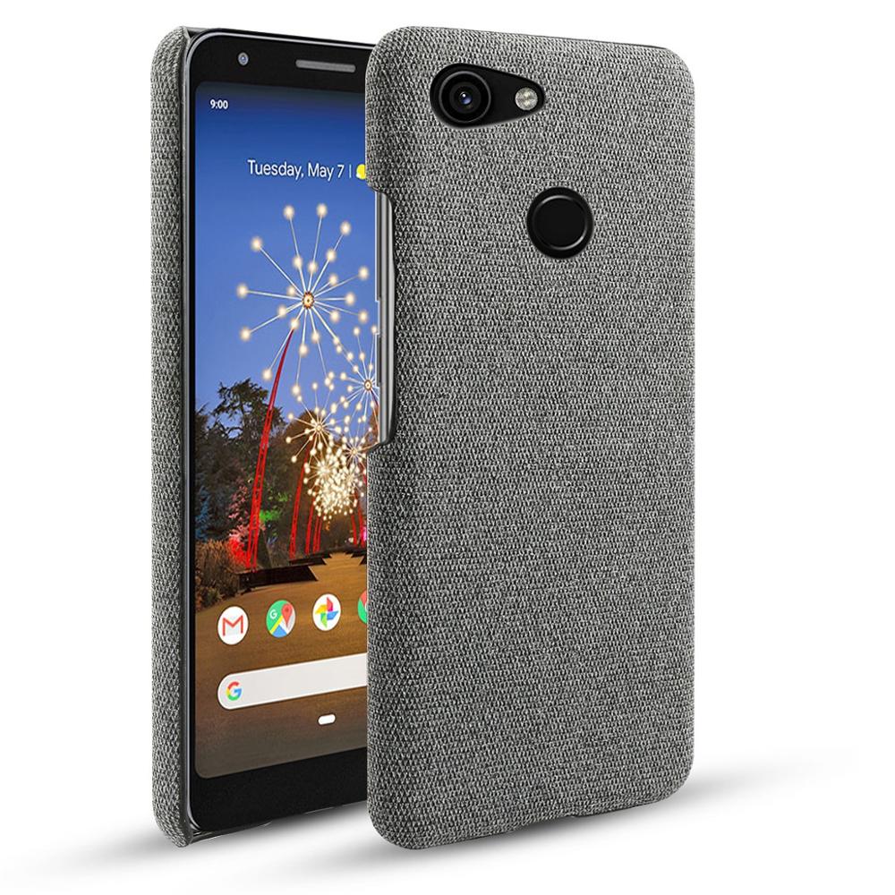 De Google para Google Pixel 3A 3A XL caso Retro tejido tela Anti-arañazos cubierta trasera de PC duro para Google Pixel 3 XL 2 XL 4 caso