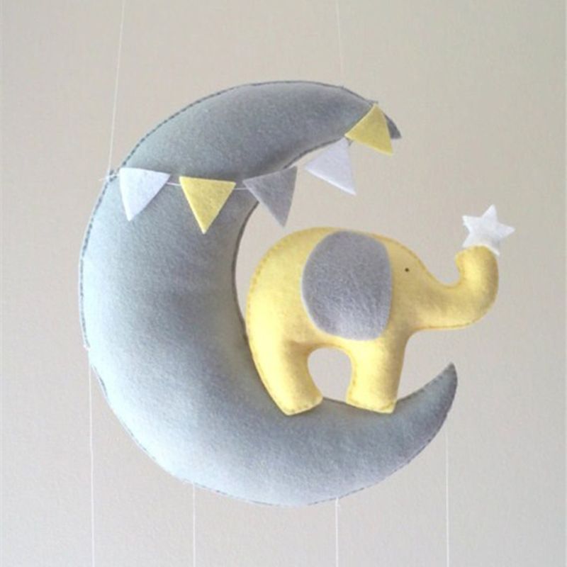 Baby Krippe Nicht-gewebte Mond Sterne Wind Glockenspiel Spielzeug Zimmer Decke Handy, Mobiltelefon Hängen Dekor R66D